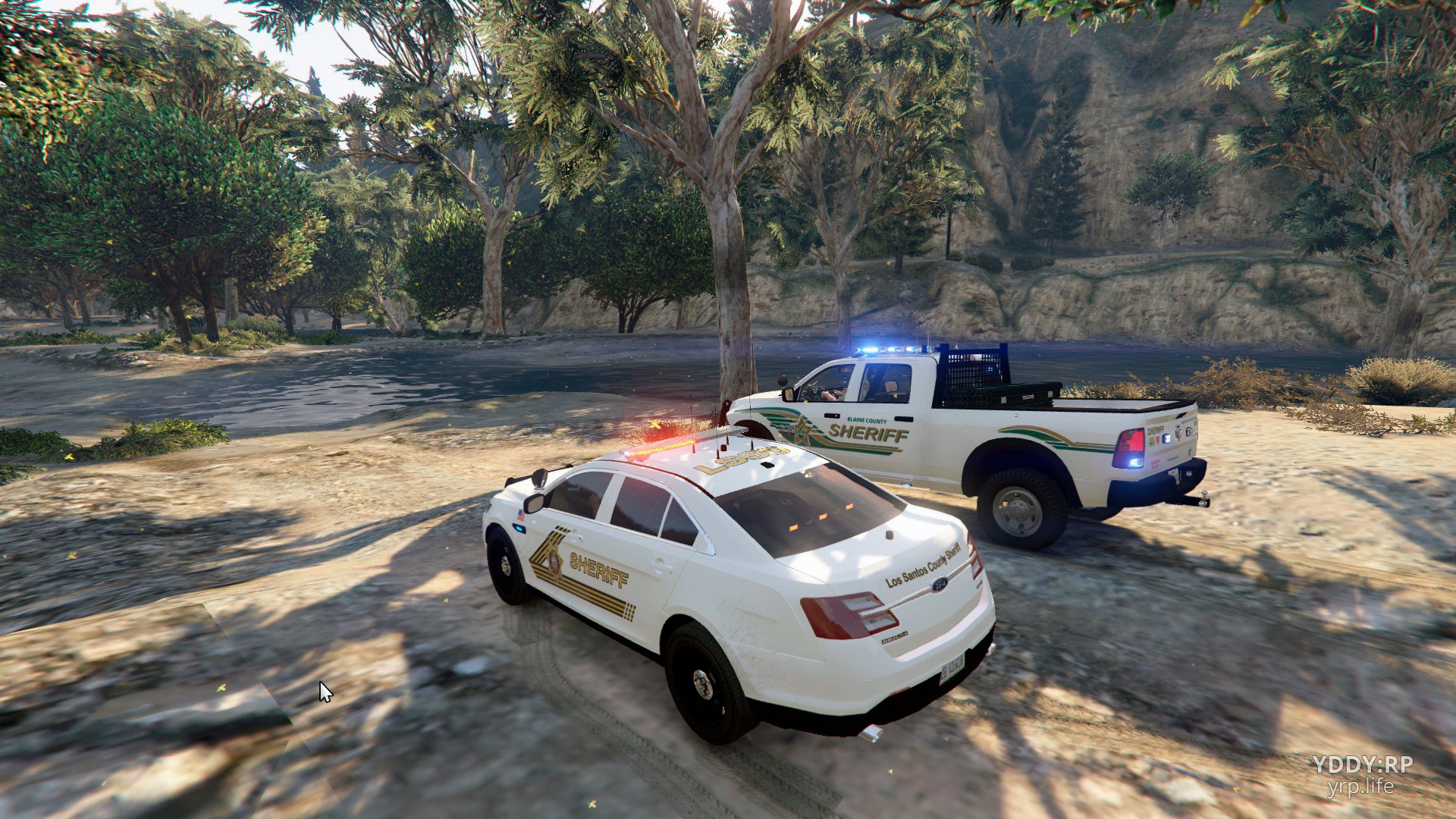Совместное патрулирование пересеченной местности офицерами Управления Шерифа Блэйн Каунти и Департамента Шерифа Лос-Сантоса