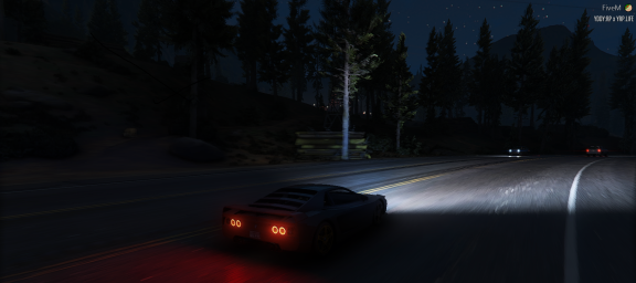 Ночная поездка по шоссе