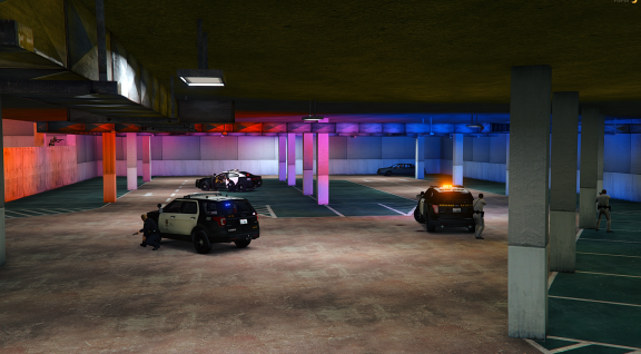 Сцена на подземной парковке со стрельбой по сотрудникам