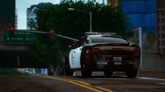 LSPD on the street of Los Santos