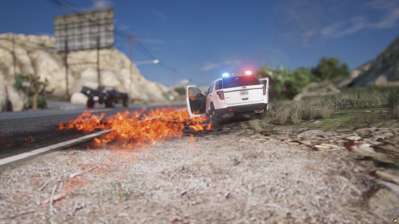 Arson of a patrol car [1]