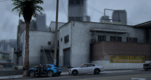 LSPD officer at the place of completion of the pursuit [2]