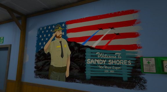 Graffiti in the department of the Blaine County Sheriff's Office