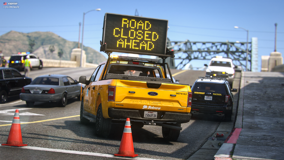 Road closed ahead