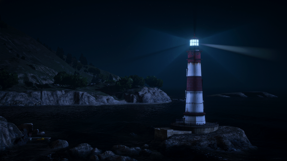 How mysterious the lighthouse looks...